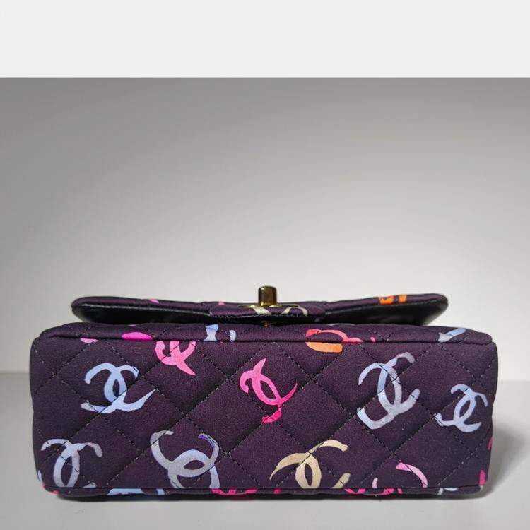 مملوكة مسبقًا Chanel Multicolour CC Mini Classic SS24 Flap in GHW