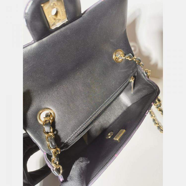 مملوكة مسبقًا Chanel Multicolour CC Mini Classic SS24 Flap in GHW