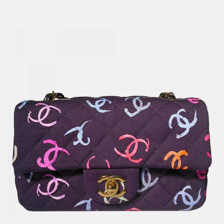 مملوكة مسبقًا Chanel Multicolour CC Mini Classic SS24 Flap in GHW
