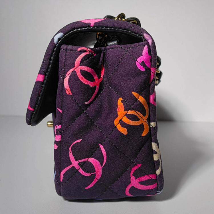 مملوكة مسبقًا Chanel Multicolour CC Mini Classic SS24 Flap in GHW