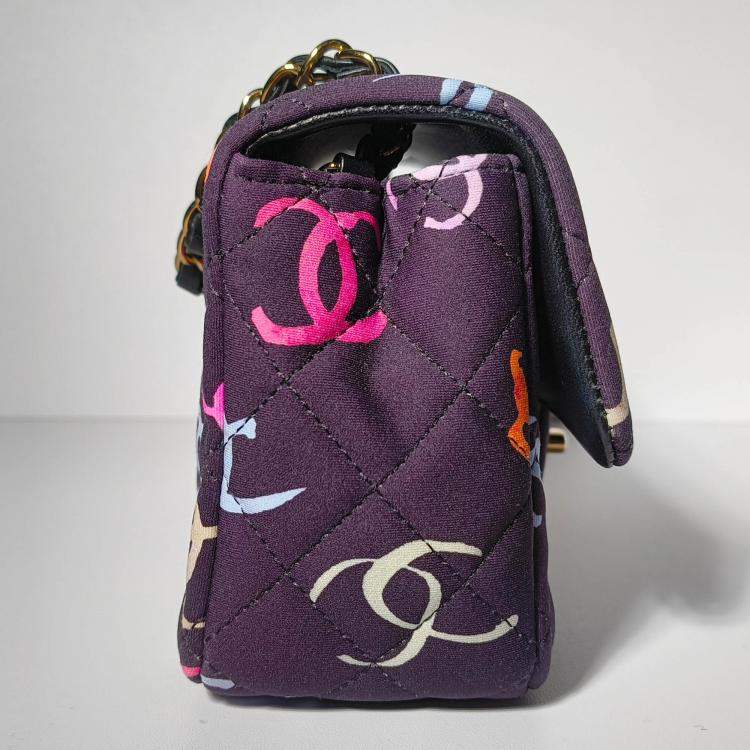 مملوكة مسبقًا Chanel Multicolour CC Mini Classic SS24 Flap in GHW