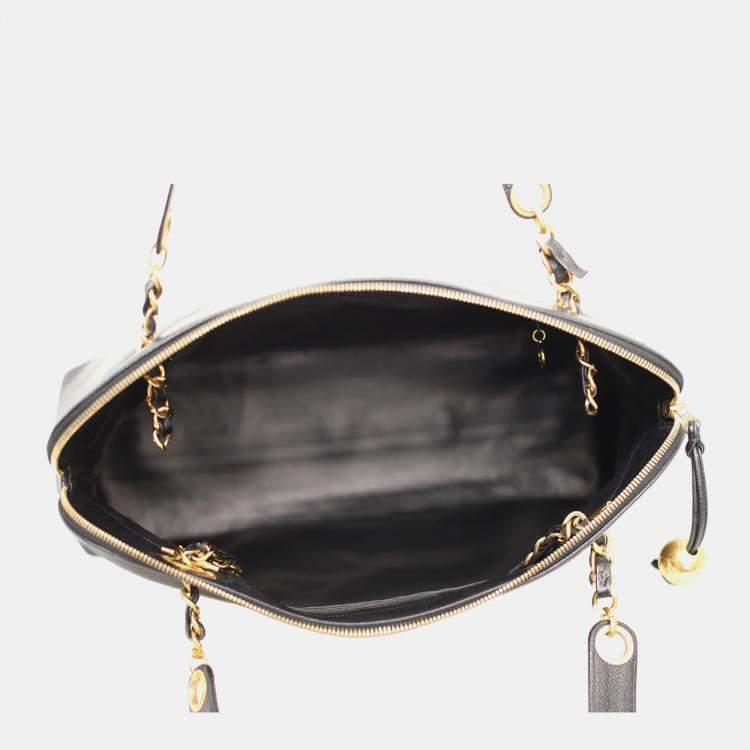 Pre Owned  Chanel Black Vintage Caviar Large CC Shoulder Bag