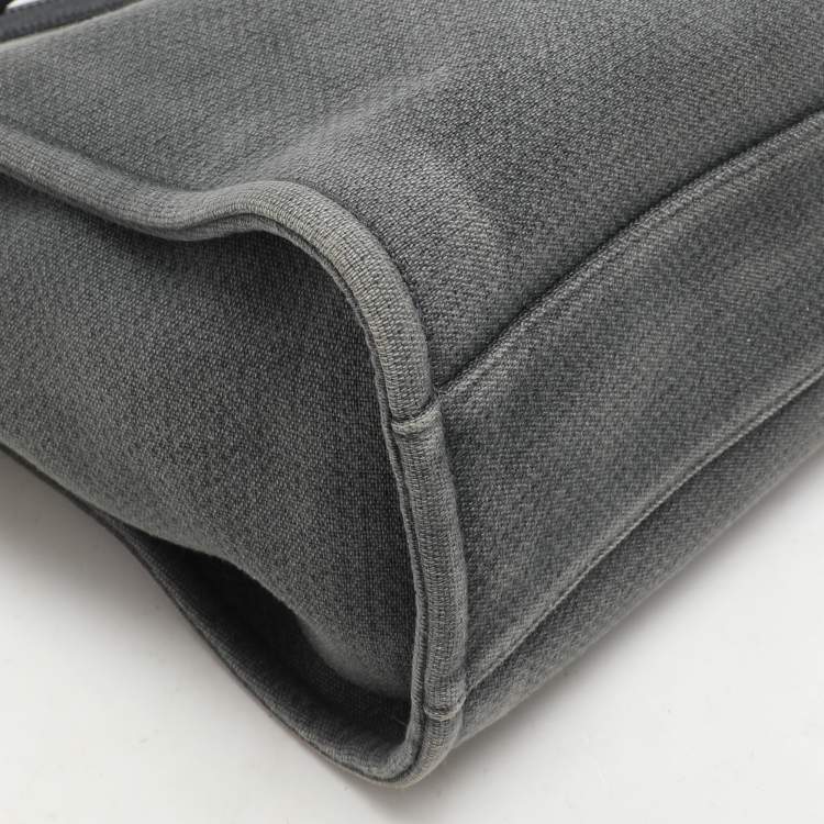Pre Owned Chanel Grey Canvas Medium Deauville Shopper Tote