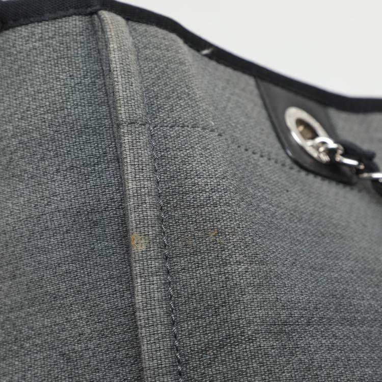 Pre Owned Chanel Grey Canvas Medium Deauville Shopper Tote