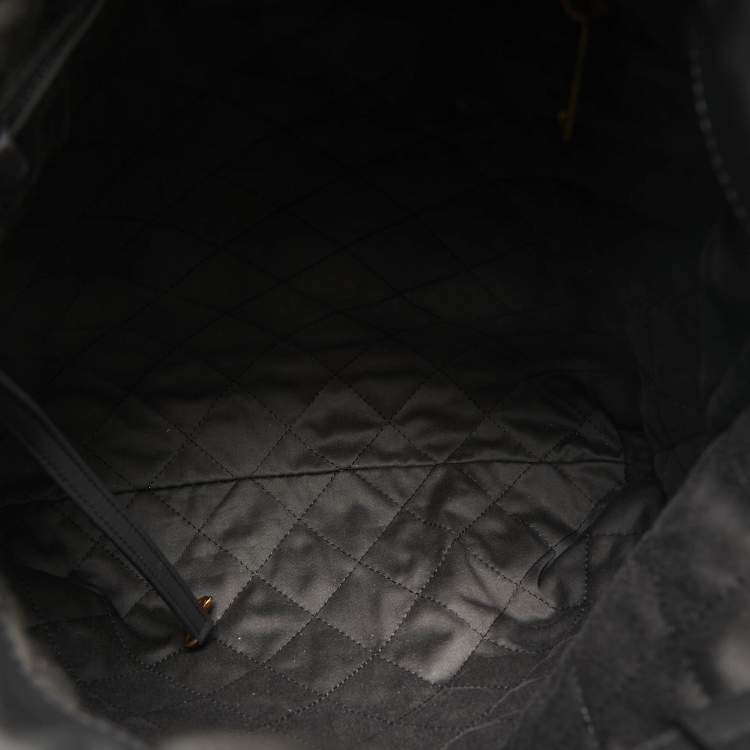 Pre Owned Chanel Dark Grey Quilted Leather 22 Backpack