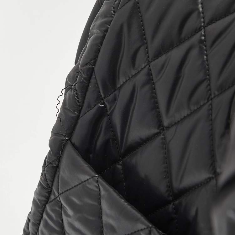 Pre Owned Chanel Black Quilted Nylon Coco Cocoon Rolling Trolley Case