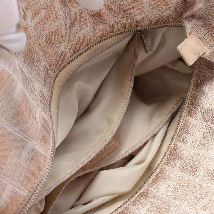 Pre Owned Chanel Pink Canvas New Travel Line GM Tote Bag
