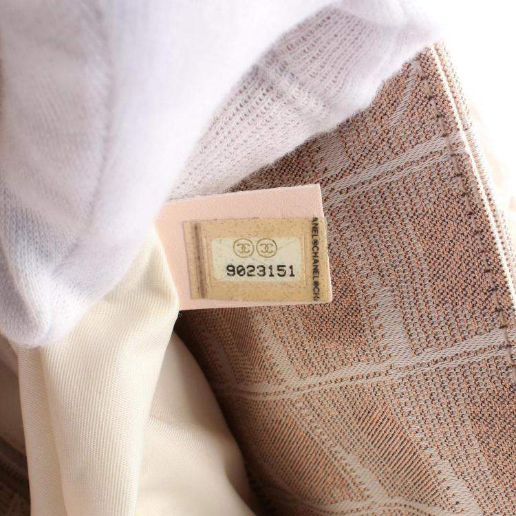 Pre Owned Chanel Pink Canvas New Travel Line GM Tote Bag