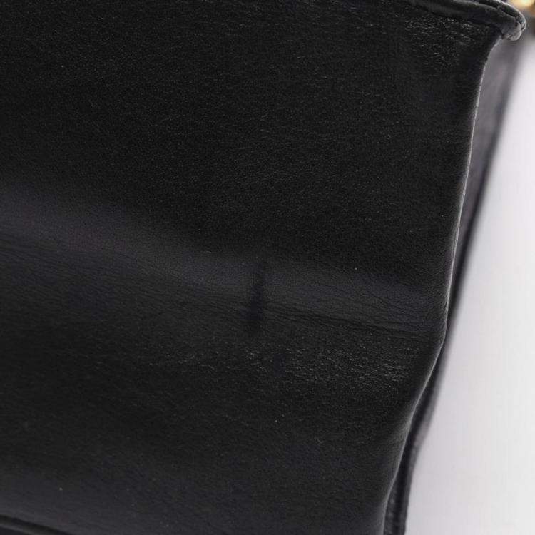 Pre Owned Chanel Black  Lambskin Vintage CC Chain Tote Bag XL 