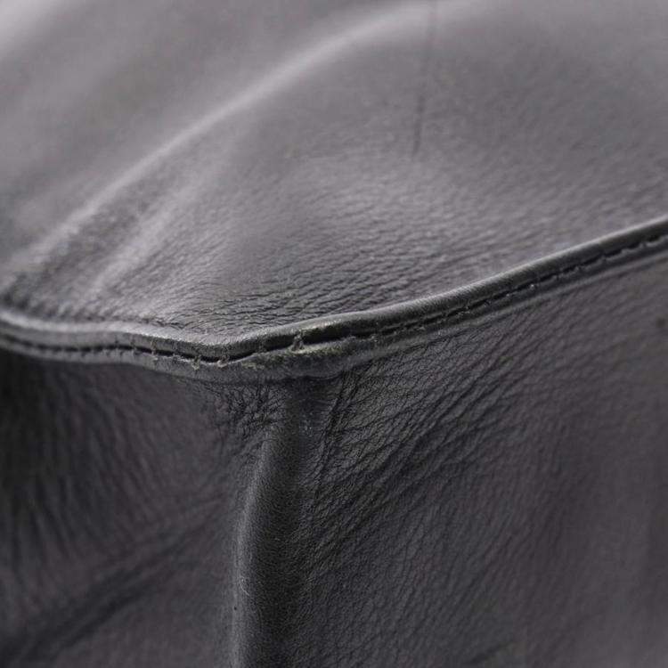 Pre Owned Chanel Black  Lambskin Vintage CC Chain Tote Bag XL 