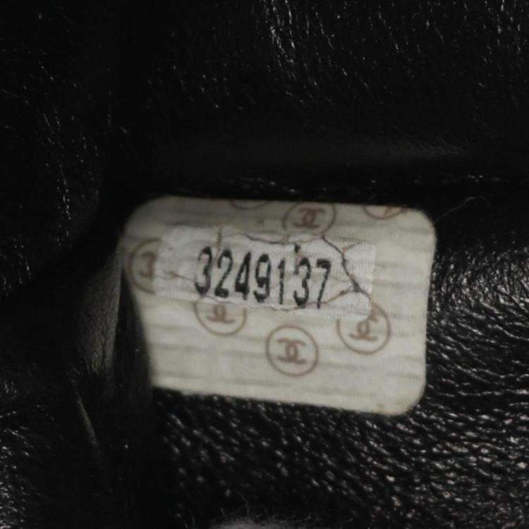 Pre Owned Chanel Black  Lambskin Vintage CC Chain Tote Bag XL 