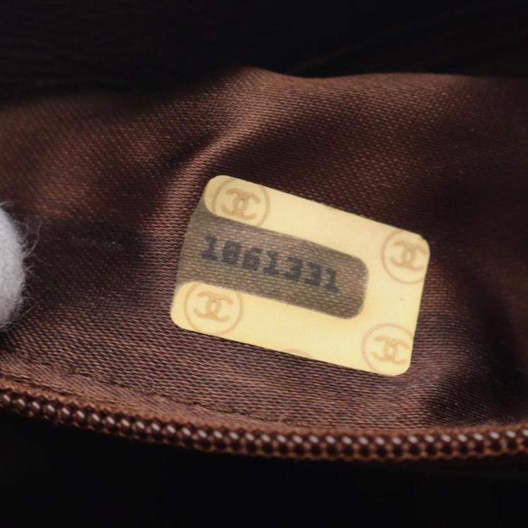 Pre Owned Chanel Brown Quilted Front Pocket Camera Bag