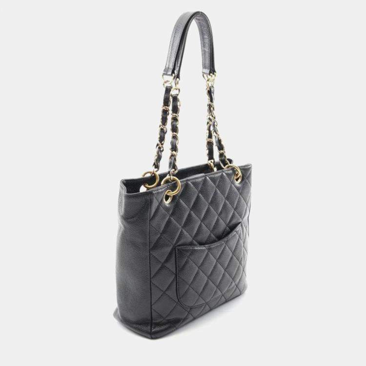 مملوكة مسبقًا Chanel Black Leather PST Chain Shoulder Bag