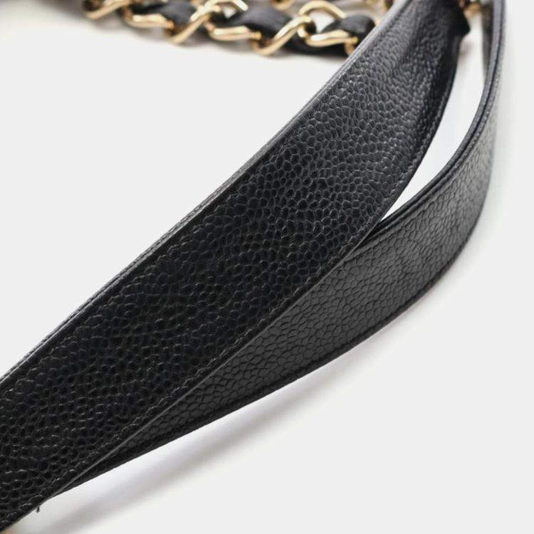 مملوكة مسبقًا Chanel Black Leather PST Chain Shoulder Bag