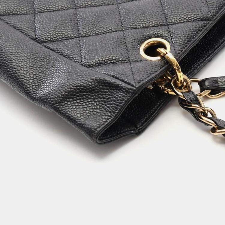 مملوكة مسبقًا Chanel Black Leather PST Chain Shoulder Bag