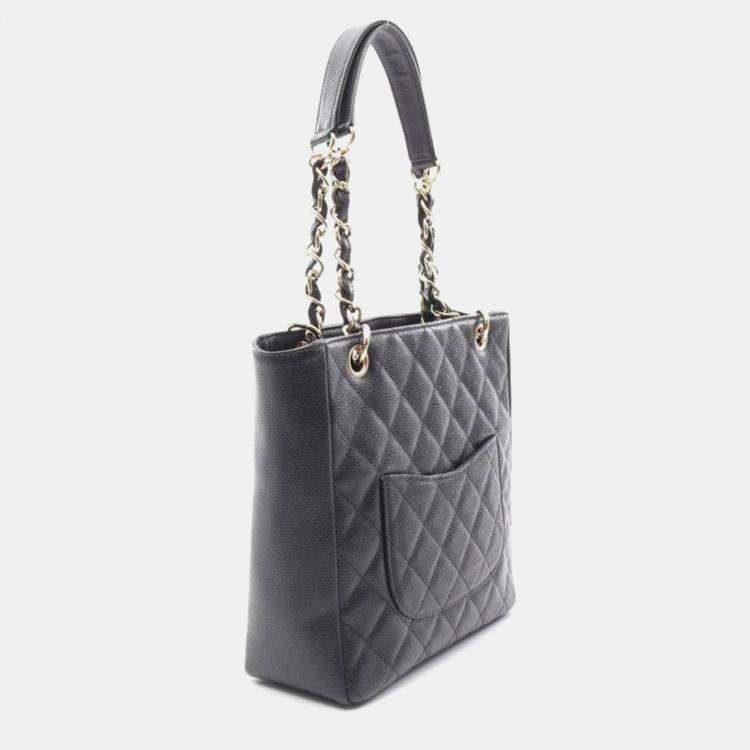 Pre Owned Chanel Black Leather PST Chain Shoulder Bag