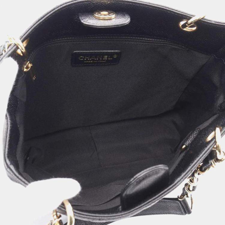 Pre Owned Chanel Black Leather PST Chain Shoulder Bag