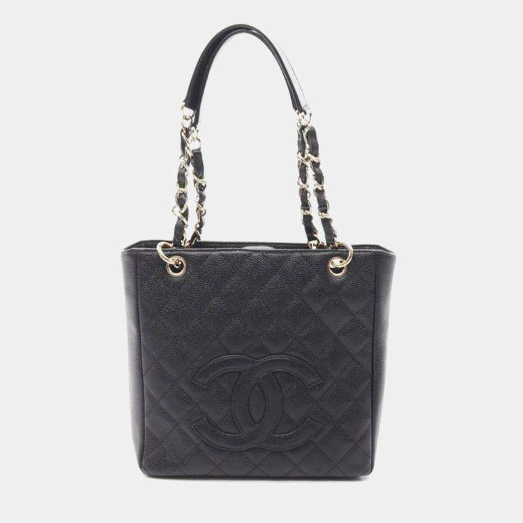 Pre Owned Chanel Black Leather PST Chain Shoulder Bag