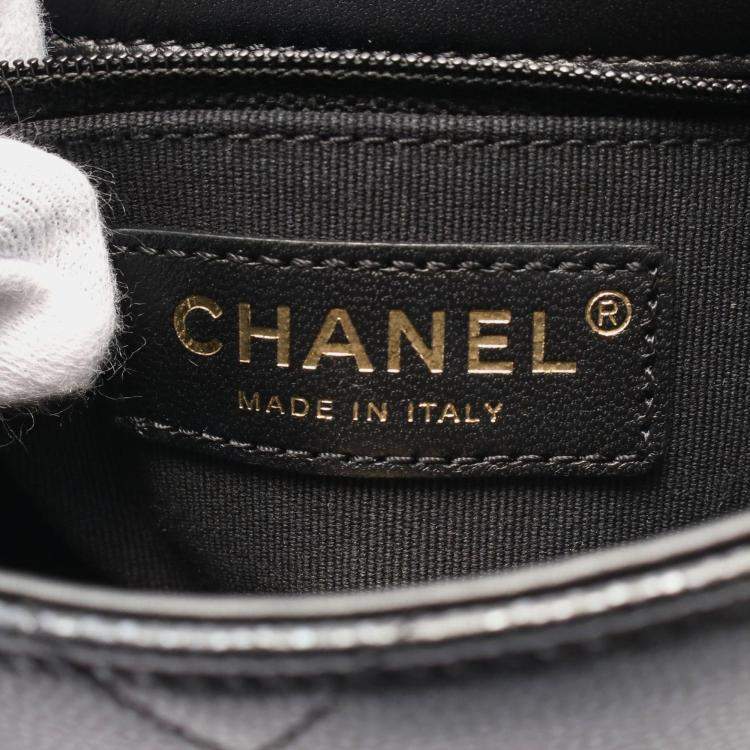 مملوكة مسبقًا Chanel Black Leather CC Flap Shoulder Bag