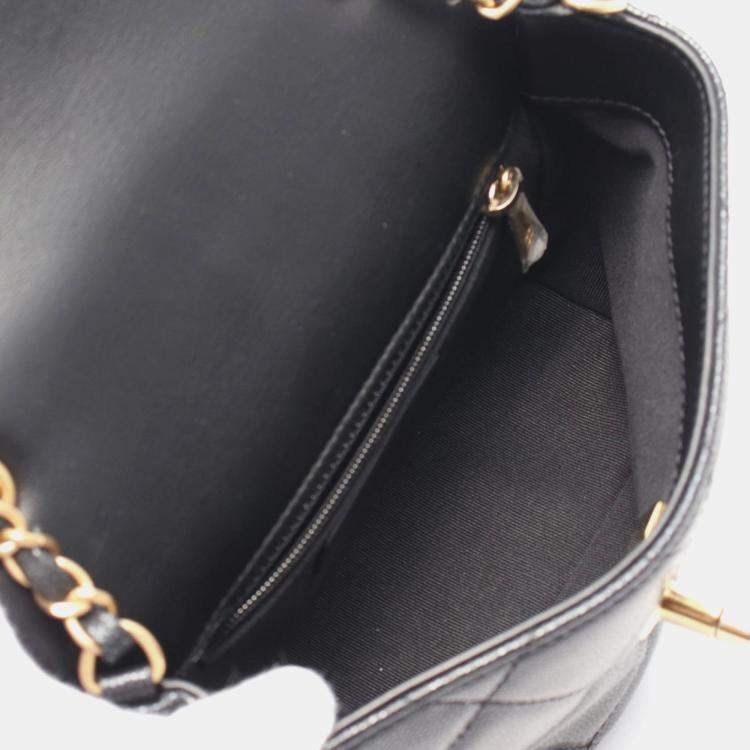 مملوكة مسبقًا Chanel Black Leather CC Flap Shoulder Bag