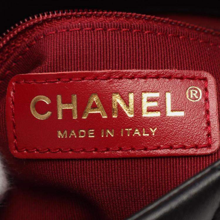 Pre Owned Chanel Black Calfskin Quilted Chain Handle Flap Bag