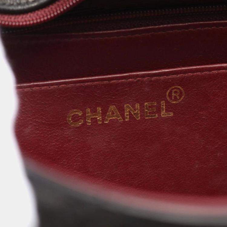 Pre Owned Chanel Black Leather Diana Shulder Bag