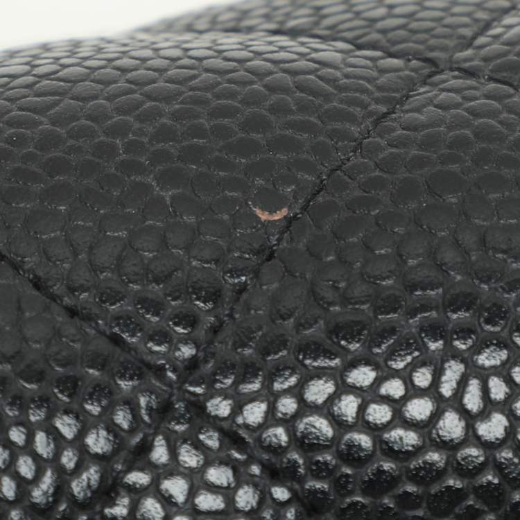 Pre Owned Chanel Black Quilted Leather Jumbo Classic Double Flap Bag