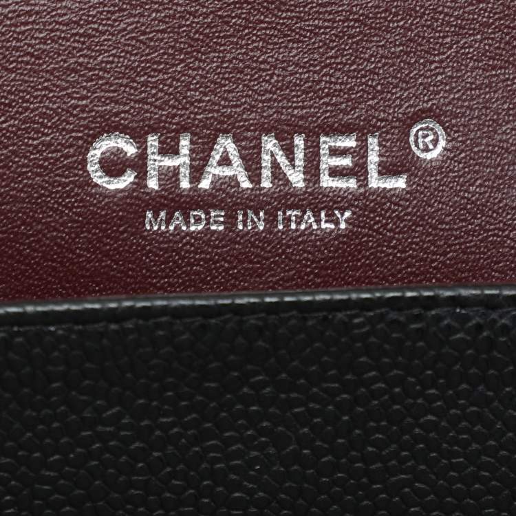 Pre Owned Chanel Black Quilted Leather Jumbo Classic Double Flap Bag