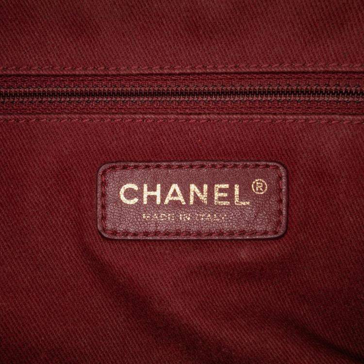 Pre Owned Chanel Brown Large Quilted Glazed Caviar Shiva Flap