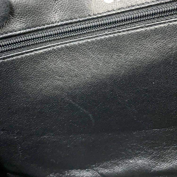 Pre Owned Chanel Flap CC Black Cotton Matelasse Handbag