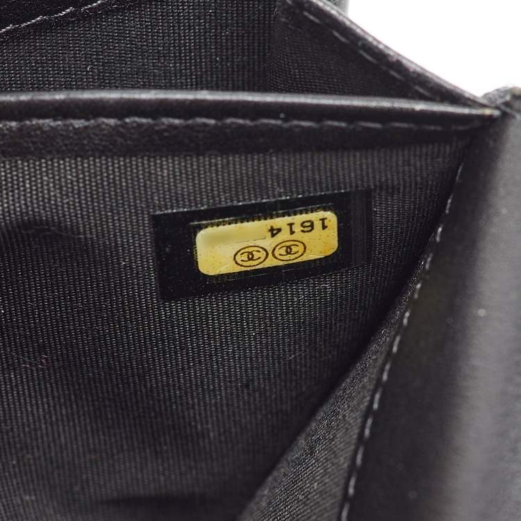 Pre Owned Chanel Black Caviar Leather CC Timeless Continental Wallet