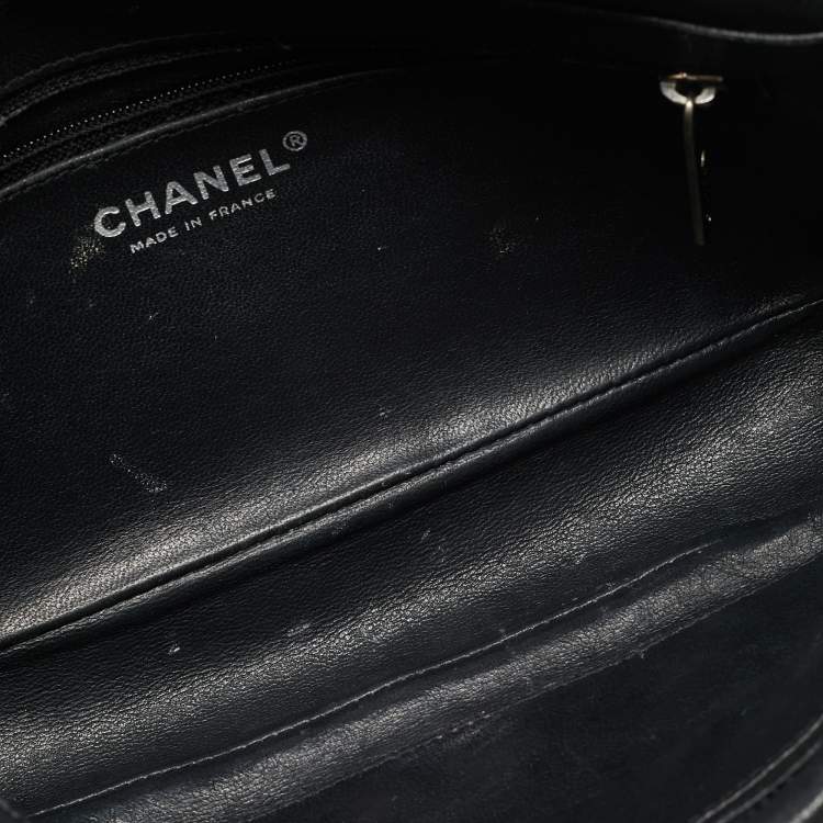 Pre Owned Chanel Black Quilted Leather Modern Chain Flap Bag