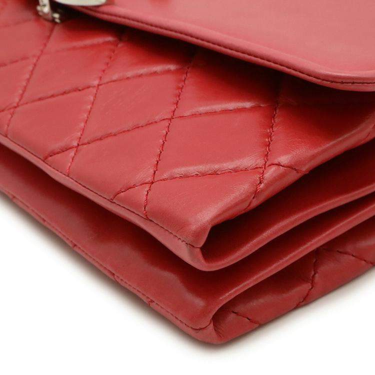 Pre Owned Chanel Hamptons Pink Lambskin Leather Chain Shoulder Bag