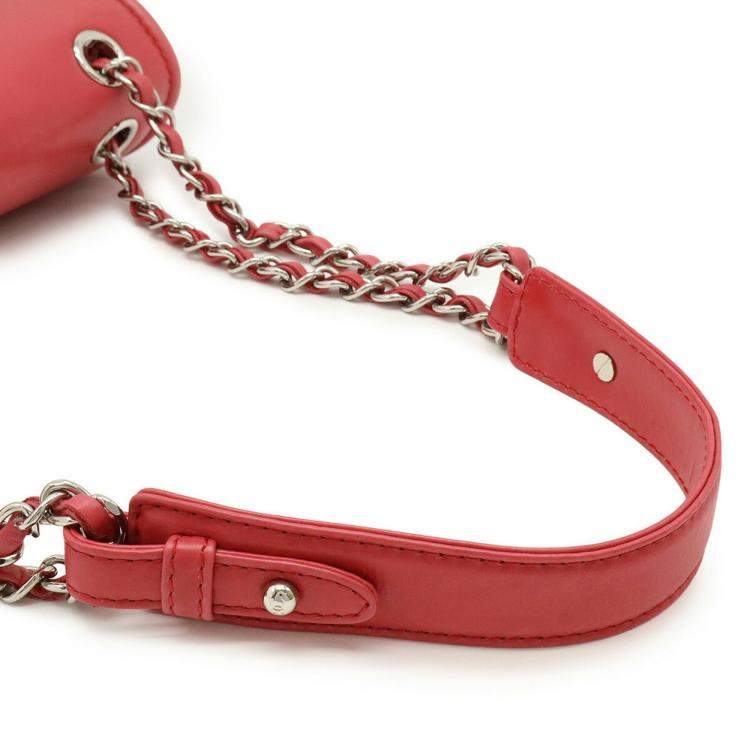 Pre Owned Chanel Hamptons Pink Lambskin Leather Chain Shoulder Bag