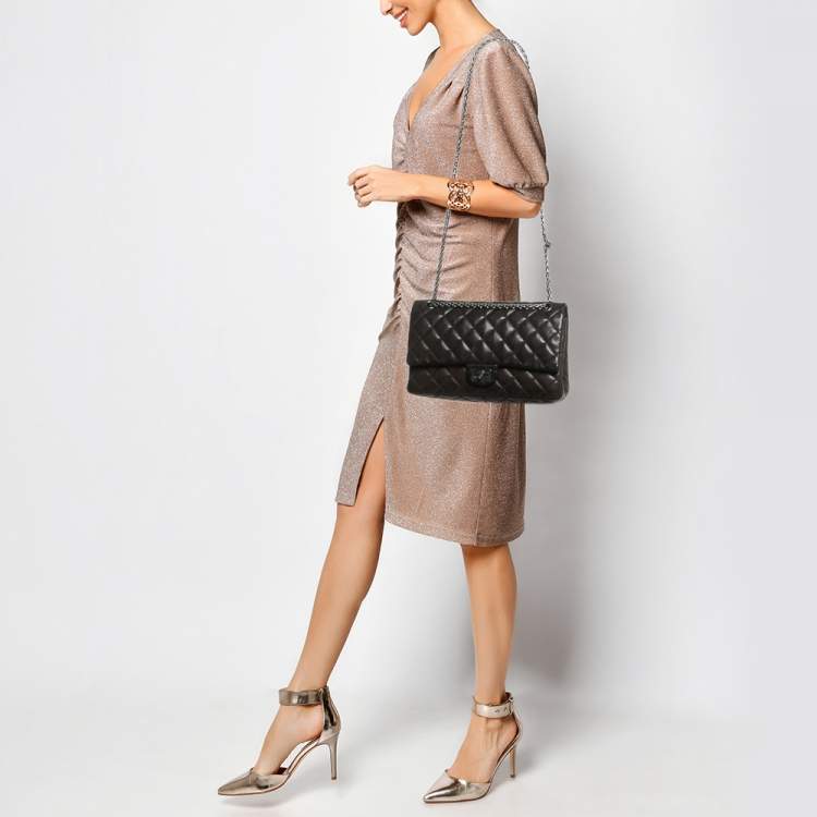 Pre Owned Chanel Choco Brown Quilted Iridescent Leather 226 Reissue 2.55 Flap Bag