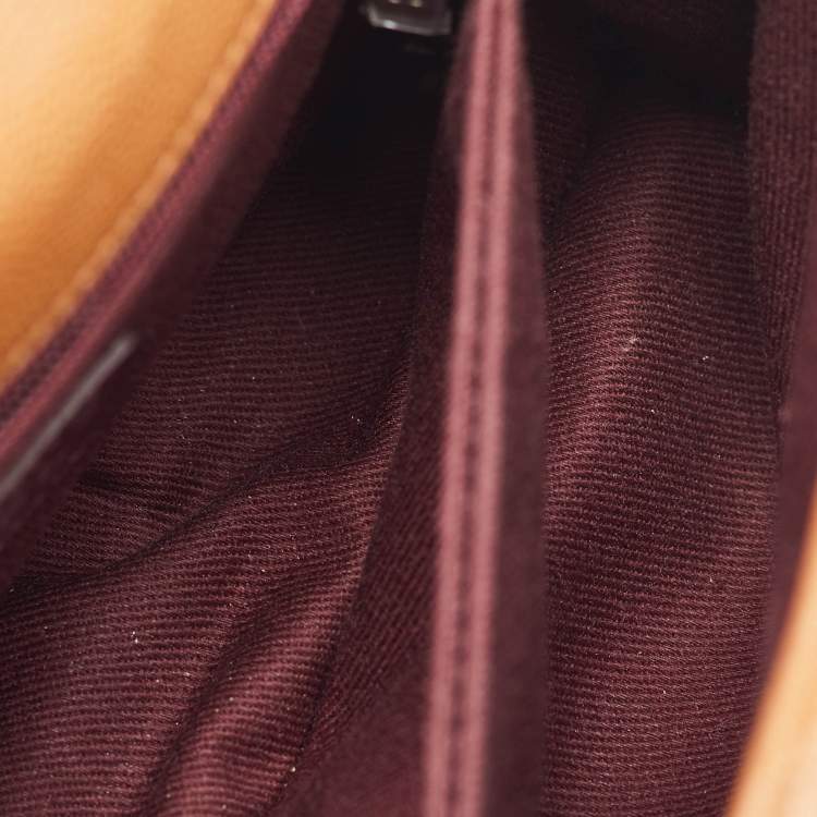 Pre Owned Chanel Brown Quilted Caviar Leather Mini Coco Top Handle Bag