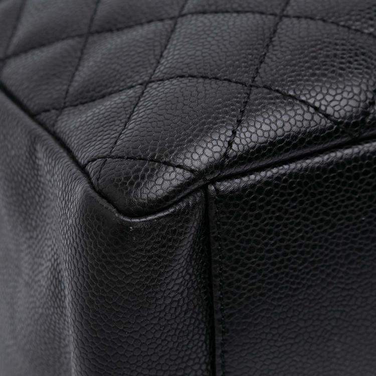 Pre Owned Chanel Black Caviar Grand Shopping Tote