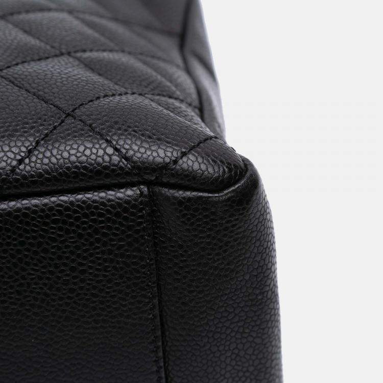 Pre Owned Chanel Black Caviar Grand Shopping Tote
