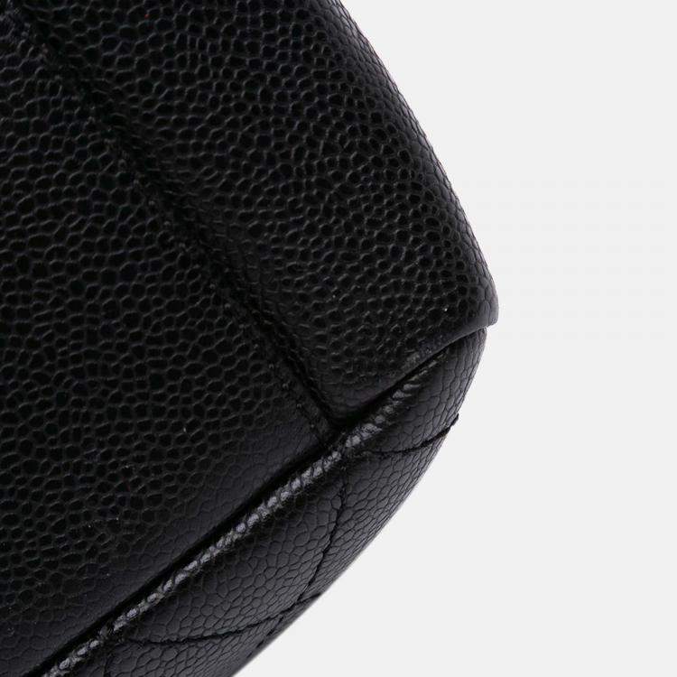 Pre Owned Chanel Black Caviar Grand Shopping Tote