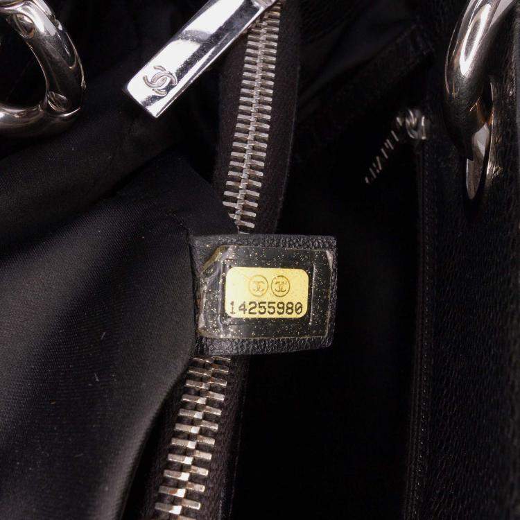 Pre Owned Chanel Black Caviar Grand Shopping Tote