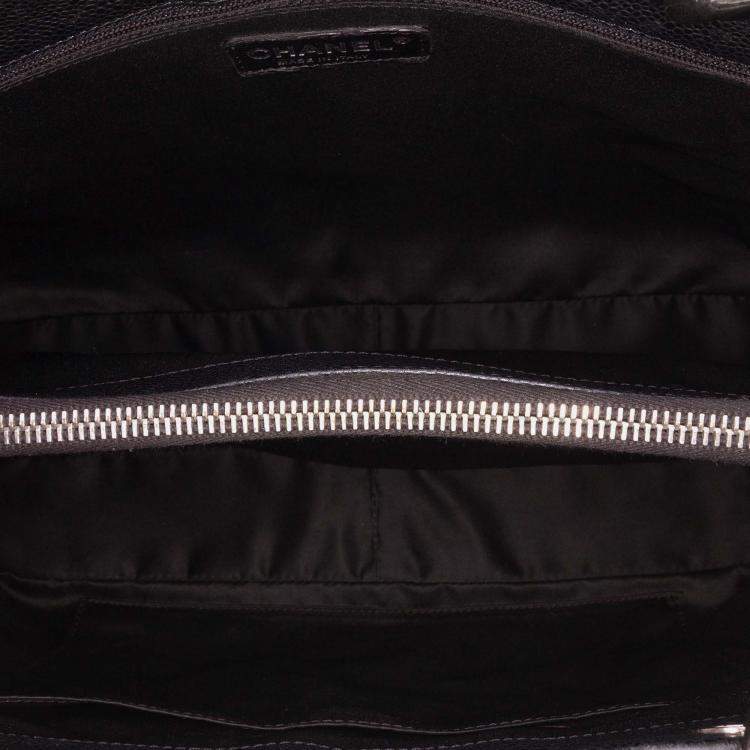 Pre Owned Chanel Black Caviar Grand Shopping Tote