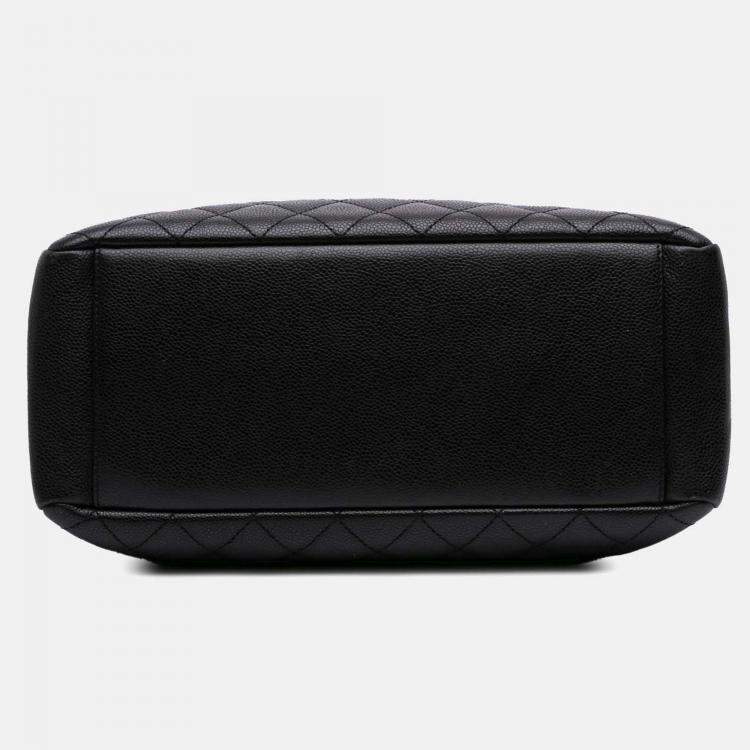Pre Owned Chanel Black Caviar Grand Shopping Tote