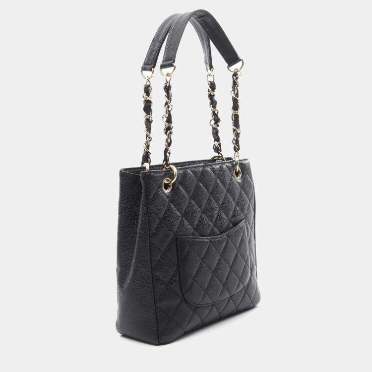مملوكة مسبقًا Chanel PST Black Leather Tote Bag
