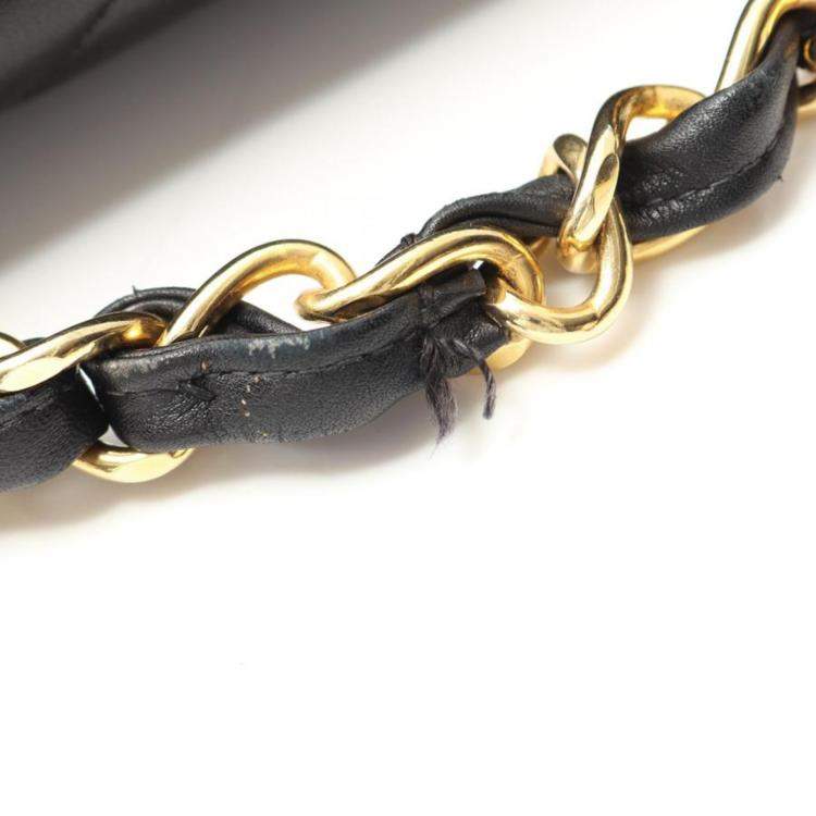 Pre Owned Chanel Jumbo XL Flap Black Lambskin Chain Shoulder Bag