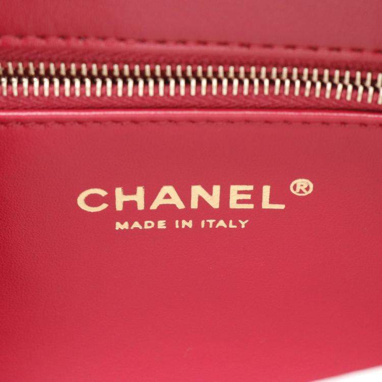 Pre Owned Chanel Trendy CC Red Lambskin Leather Shoulder Bag 