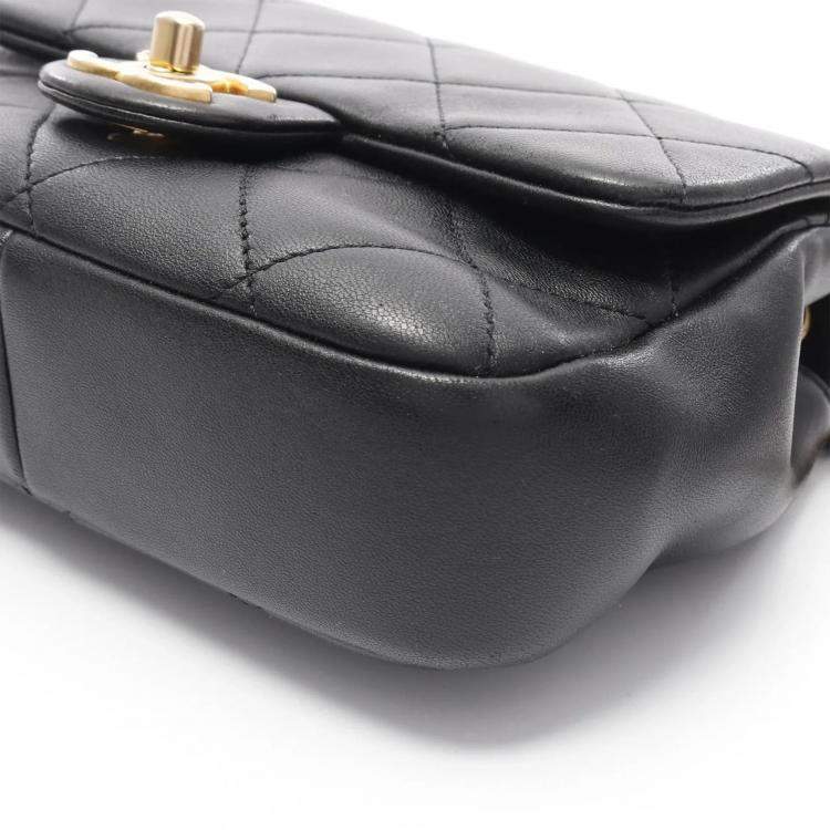 Pre Owned  Chanel In-the-Loop CC Black Lambskin Sheep Leather Shoulder Bag