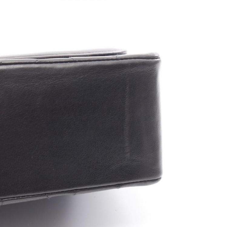 Pre Owned Chanel Diana Flap Black Lambskin Leather Shoulder Bag