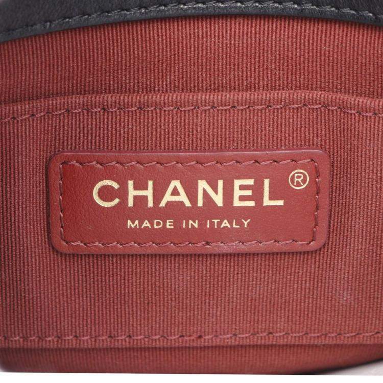 Pre Owned Chanel Side Note Leather Black Shoulder Bag