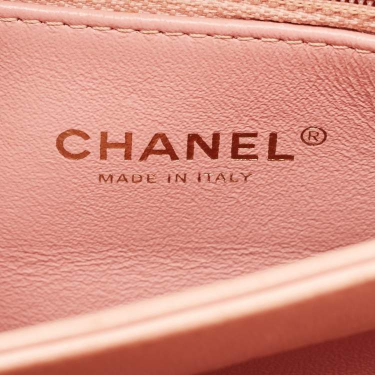 Pre Owned Chanel Pink Quilted Leather Small Trendy CC Top Handle Bag