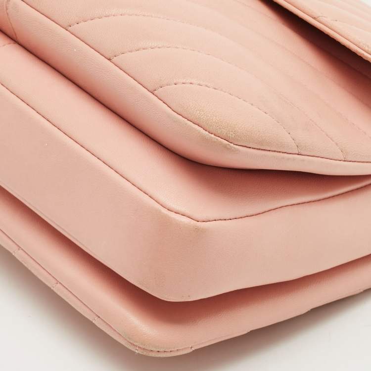 Pre Owned Chanel Pink Quilted Leather Small Trendy CC Top Handle Bag